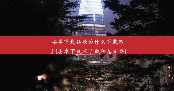 安卓下载谷歌为什么下载不了(安卓下载不了软件怎么办)