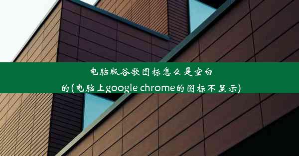 电脑版谷歌图标怎么是空白的(电脑上google chrome的图标不显示)