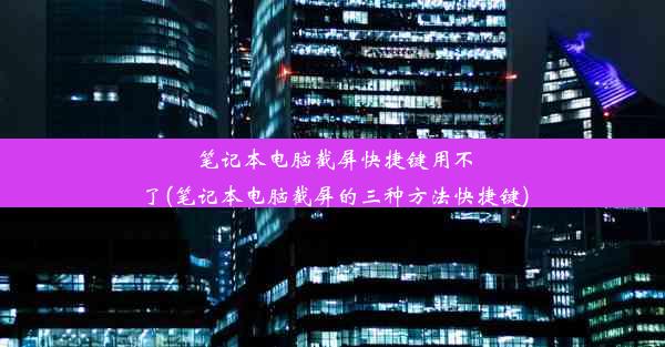 笔记本电脑截屏快捷键用不了(笔记本电脑截屏的三种方法快捷键)