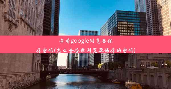 查看google浏览器保存密码(怎么查谷歌浏览器保存的密码)