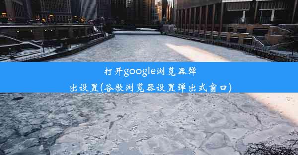 打开google浏览器弹出设置(谷歌浏览器设置弹出式窗口)