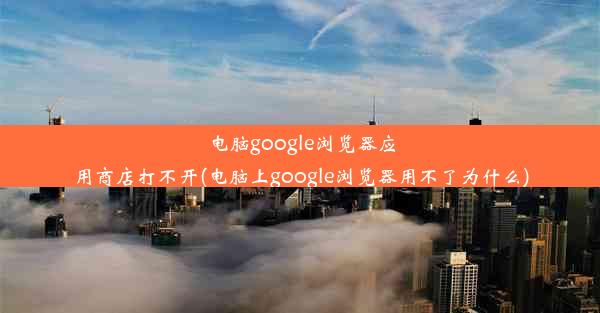 电脑google浏览器应用商店打不开(电脑上google浏览器用不了为什么)