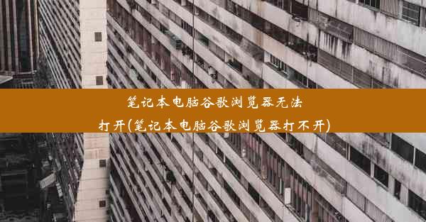 笔记本电脑谷歌浏览器无法打开(笔记本电脑谷歌浏览器打不开)