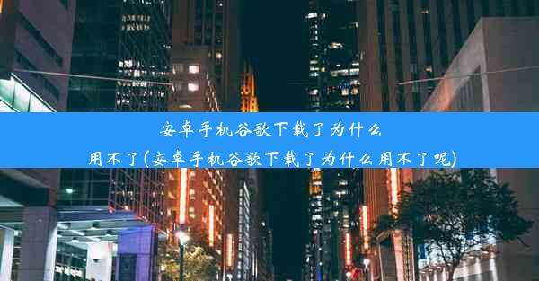 安卓手机谷歌下载了为什么用不了(安卓手机谷歌下载了为什么用不了呢)