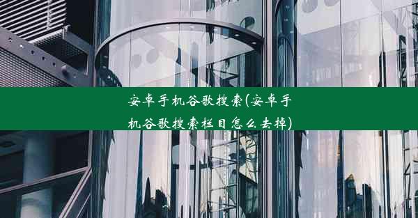 安卓手机谷歌搜索(安卓手机谷歌搜索栏目怎么去掉)