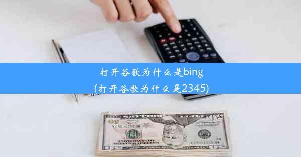 打开谷歌为什么是bing(打开谷歌为什么是2345)