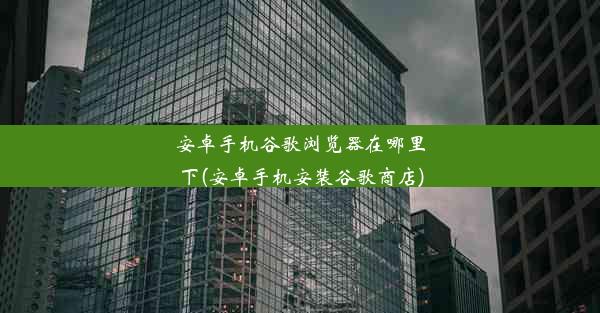 安卓手机谷歌浏览器在哪里下(安卓手机安装谷歌商店)