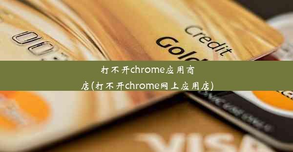 打不开chrome应用商店(打不开chrome网上应用店)