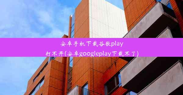 安卓手机下载谷歌play打不开(安卓googleplay下载不了)