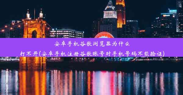 安卓手机谷歌浏览器为什么打不开(安卓手机注册谷歌账号时手机号码不能验证)