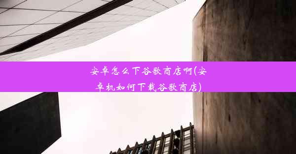 安卓怎么下谷歌商店啊(安卓机如何下载谷歌商店)