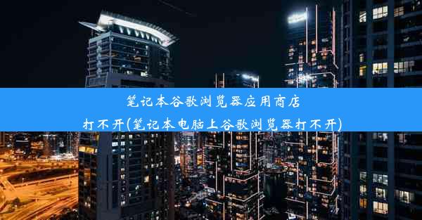 笔记本谷歌浏览器应用商店打不开(笔记本电脑上谷歌浏览器打不开)