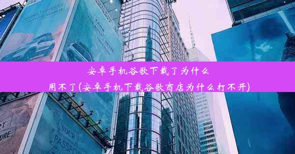 安卓手机谷歌下载了为什么用不了(安卓手机下载谷歌商店为什么打不开)