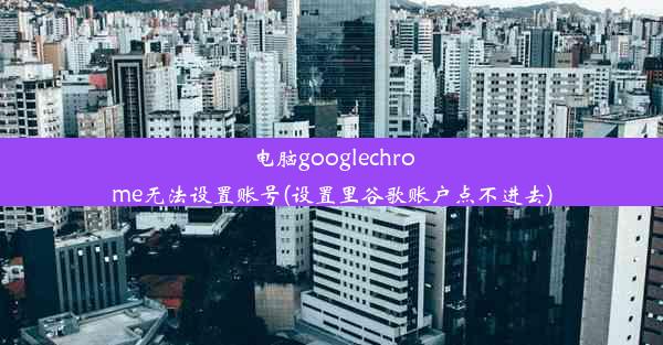 电脑googlechrome无法设置账号(设置里谷歌账户点不进去)