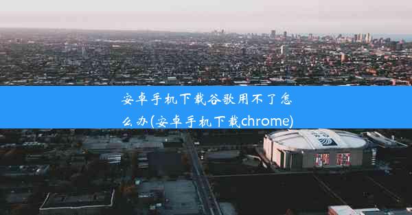 安卓手机下载谷歌用不了怎么办(安卓手机下载chrome)