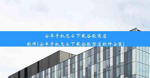 安卓手机怎么下载谷歌商店软件(安卓手机怎么下载谷歌商店软件安装)