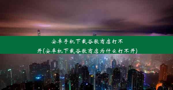 安卓手机下载谷歌商店打不开(安卓机下载谷歌商店为什么打不开)